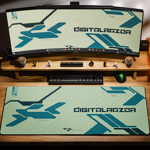 Изображение товара Игровой коврик для мыши DigitalRazor Branded White blue 900x400x4mm, белый, синий
