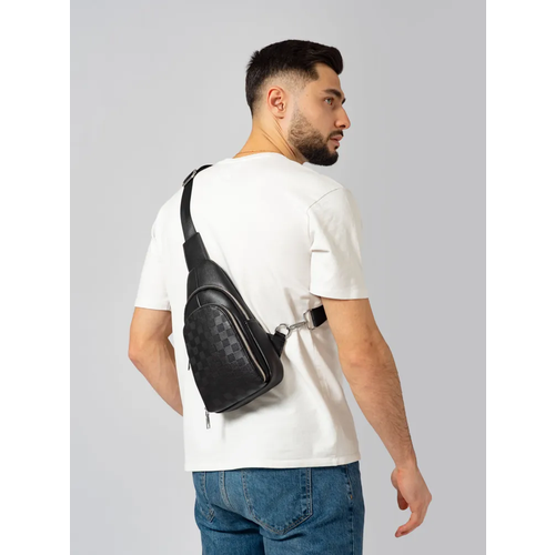 Сумка кросс-боди Skin, фактура перфорированная, черный