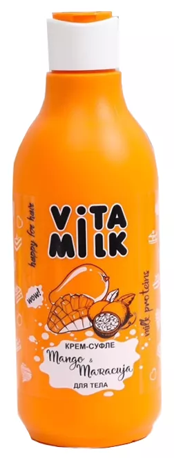 Vita & Milk Крем-суфле для тела Манго и Маракуйя, 250 мл