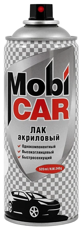 MobiCAR Аэрозольный лак акриловый 520 мл глянцевый