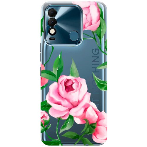 Силиконовый чехол на Tecno Spark 8 / Техно Спарк 8 с 3D принтом Amazing Peonies прозрачный силиконовый чехол на tecno spark 10 техно спарк 10 с 3d принтом amazing peonies прозрачный