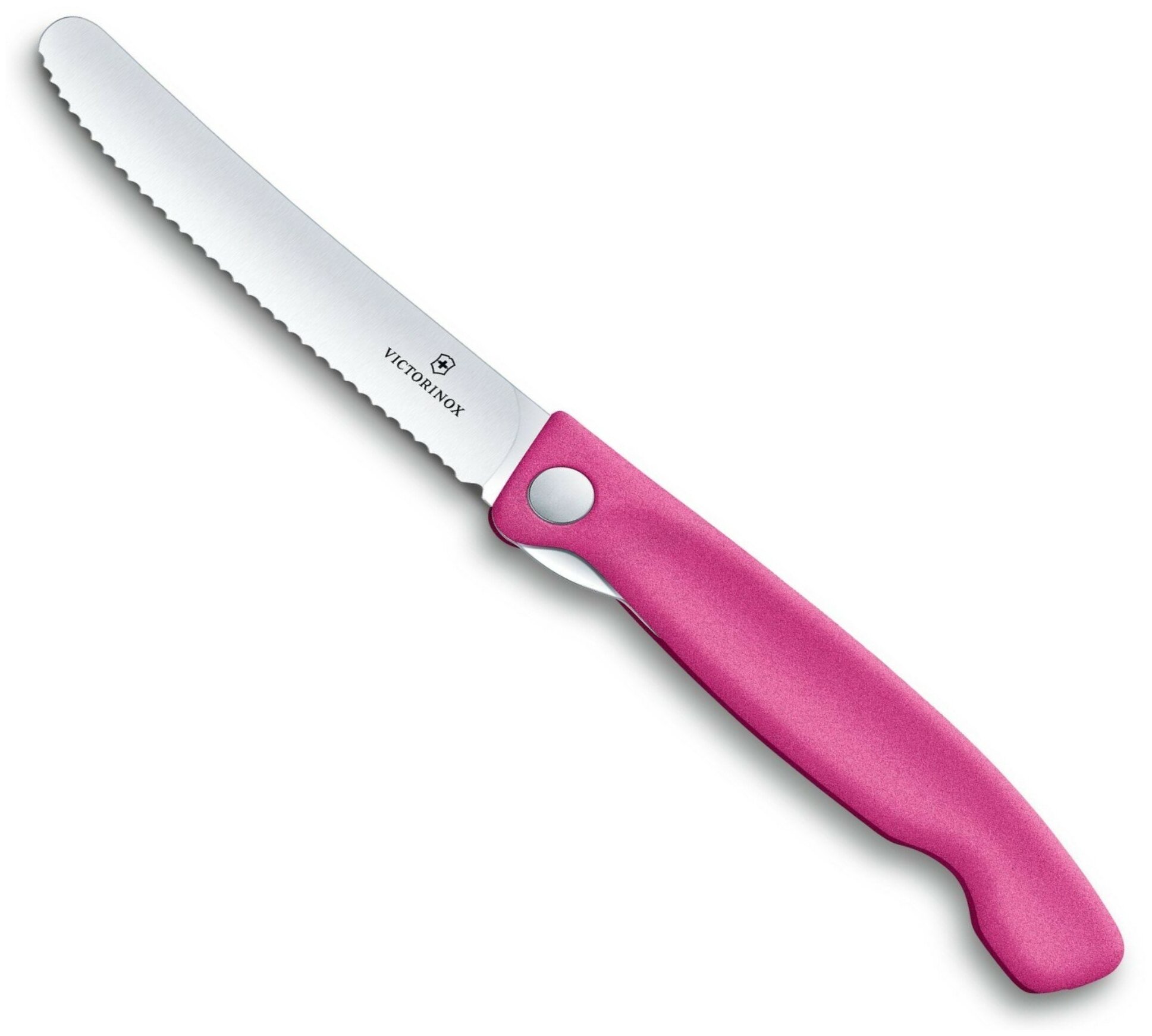 Victorinox Kitchen 6.7836.F5B Нож складной victorinox столовый, лезвие волнистое с закруглённым кончиком 11 см, розовый