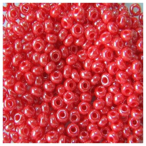 Бисер круглый PRECIOSA 10/0, красный глянцевый, упаковка 5 г (PR.98170)