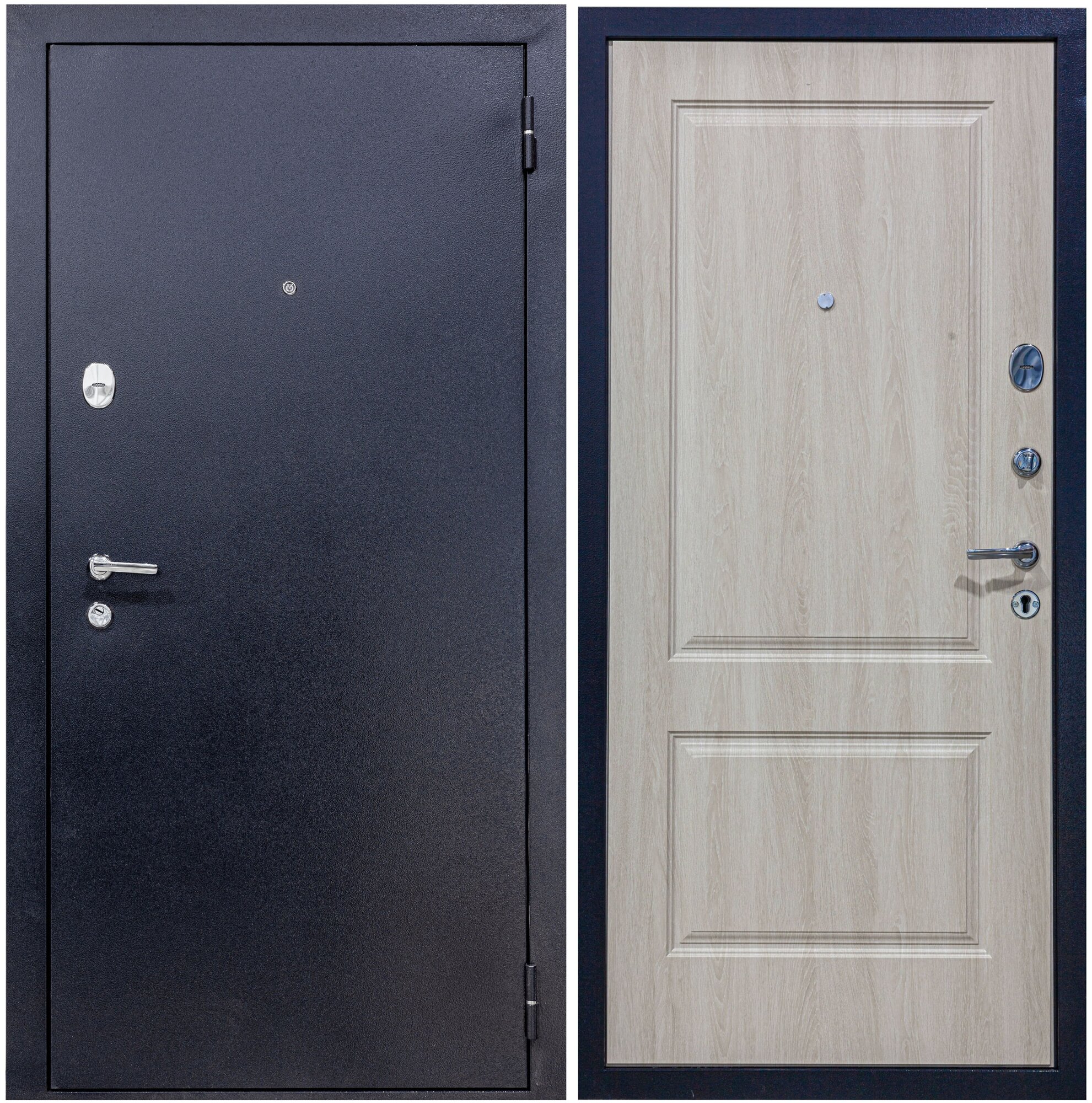 Дверь входная металлическая DIVA 510 2050х860 Правая Титан-Дуб фил крем, тепло-шумоизоляция, антикоррозийная защита для квартиры и дома