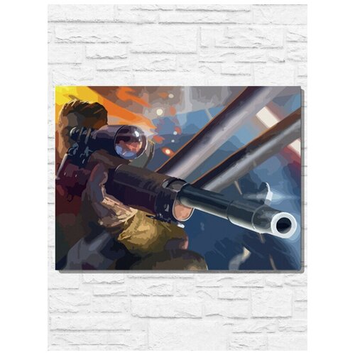 Картина по номерам на холсте игра Sniper Elite 2 (PS, Xbox, PC, Switch) - 11173 Г 30x40