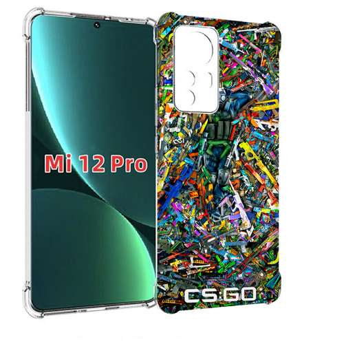 Чехол MyPads CS GO guns skins мужской для Xiaomi 12S Pro задняя-панель-накладка-бампер чехол mypads cs go guns skins мужской для zte blade a52 задняя панель накладка бампер