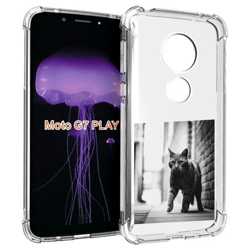 Чехол MyPads Важный-кот для Motorola Moto G7 Play задняя-панель-накладка-бампер