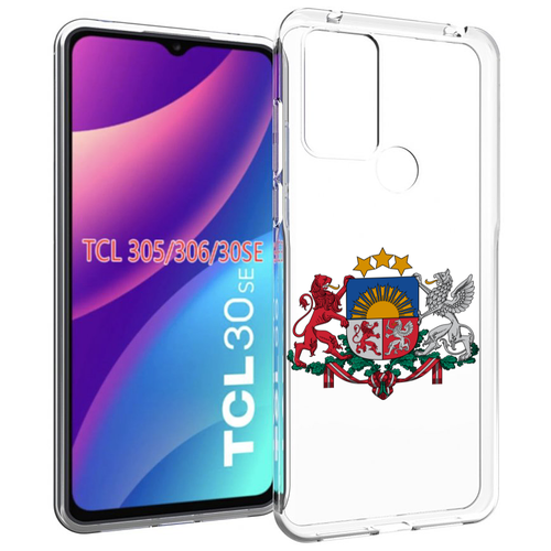 чехол mypads герб татарстан казань для tcl 30se tcl 305 tcl 306 tcl 30e задняя панель накладка бампер Чехол MyPads герб-латвии для TCL 30SE / TCL 305 / TCL 306 / TCL 30E задняя-панель-накладка-бампер