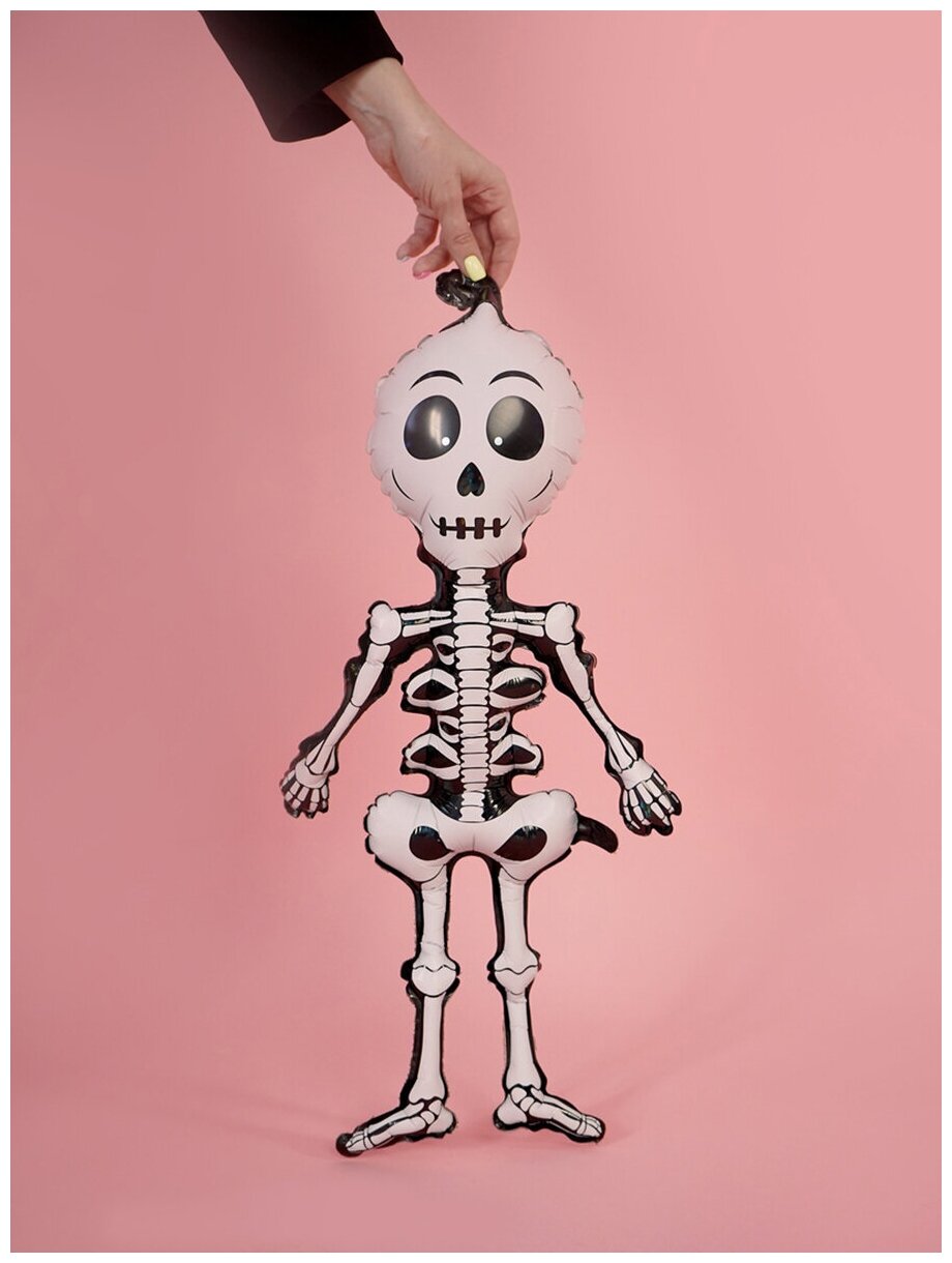 Воздушный шар фольгированный Grabo фигура Скелет, 43 см