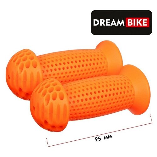 фото Грипсы 95 мм, dream bike, посадочный диаметр 22,2 мм, цвет оранжевый