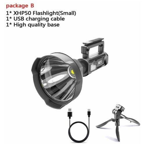 Светодиодный фонарь Grand Price XHP50 прожектор для кемпинга, охоты, 4 режима, с креплением, средний размер