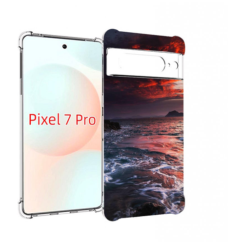 Чехол MyPads красивый залив для Google Pixel 7 Pro задняя-панель-накладка-бампер