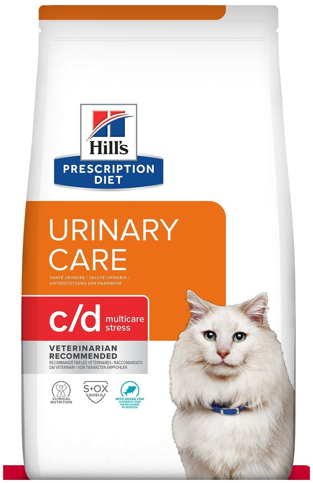 Сухой диетический корм для кошек Hill's Prescription Diet c/d Multicare Urinary Stress при профилактике цистита мкб, с рыбой, 1,5кг годен по 07.2024г.