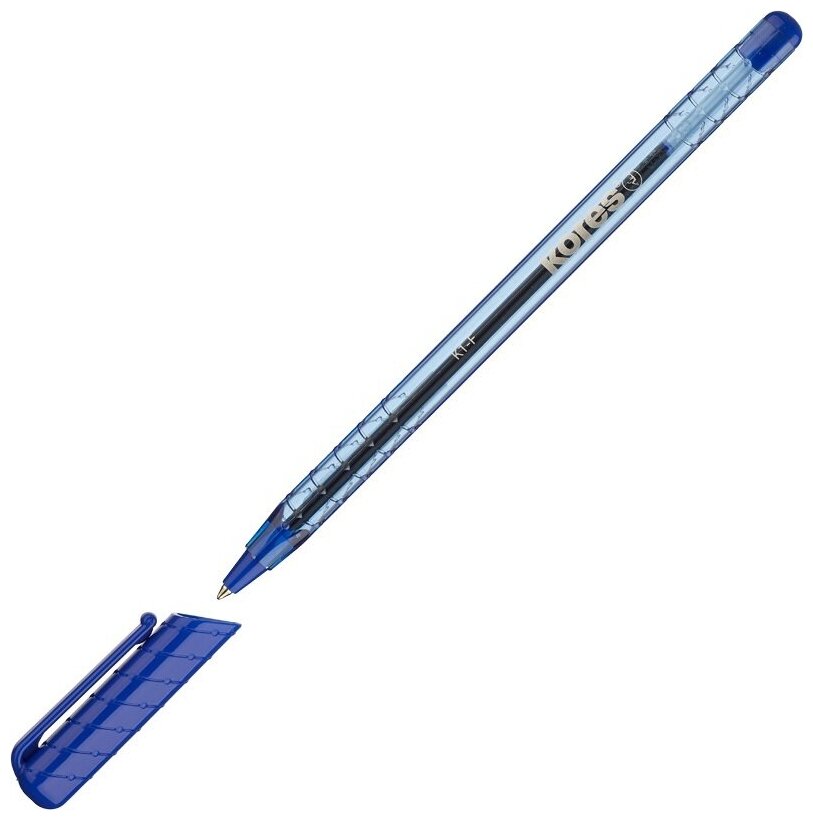Ручка шариковая Kores F (0,7 мм) треугольный корпус, синий