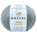 Пряжа Gazzal Baby Wool (818 серый) - изображение