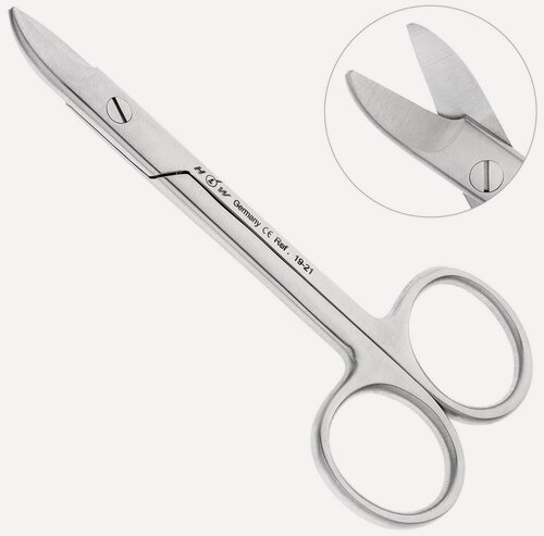 Изображение товара Ножницы коронковые изогнутые, 10 см, 19-21*