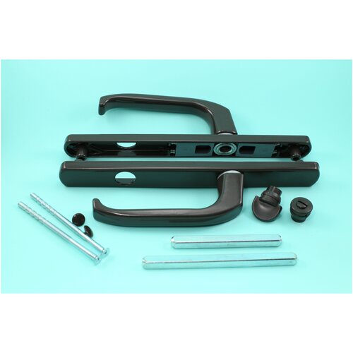 Нажимной гарнитур (ручка дверная) DENIZ 25/90 WC для ванной темно-коричневый