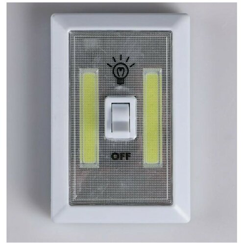 фото Фонарь-светильник, cob, 3 ааа, магнит, клейкая основа, 11.2 х 7.5 х 3.5 см