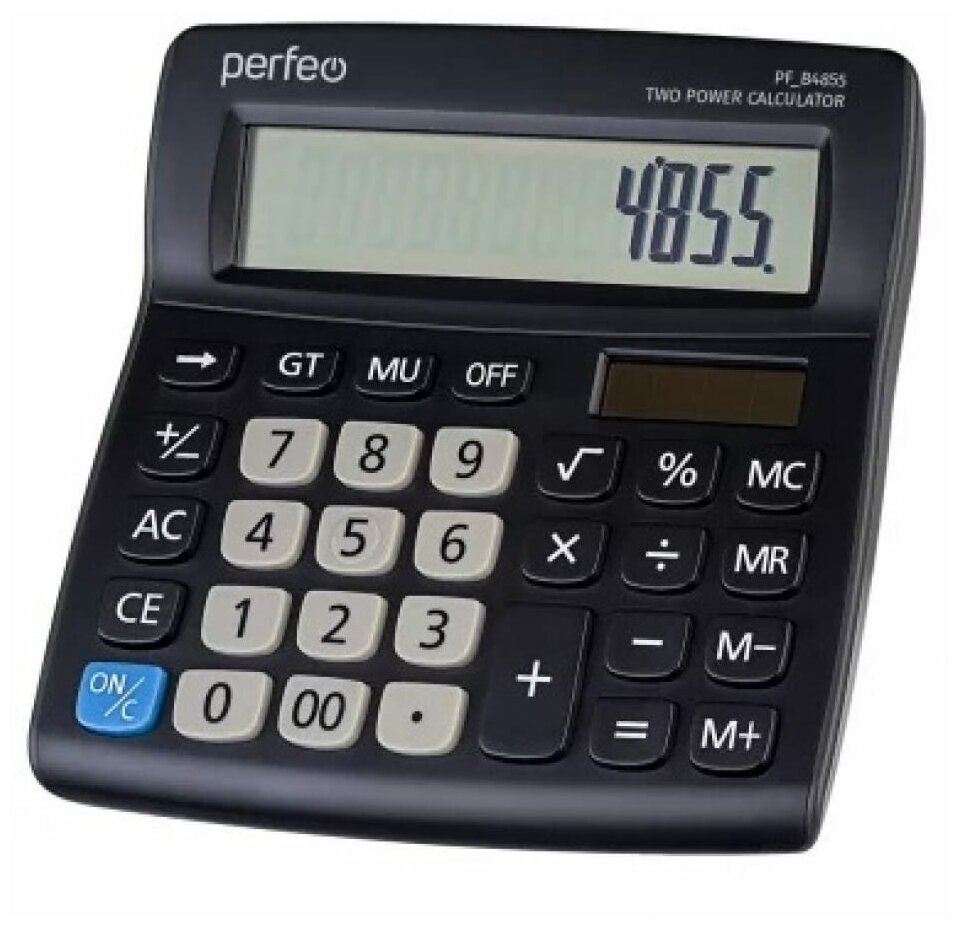 Гаджеты и подарки Perfeo Калькулятор Perfeo PF B4855 бухгалтерский 12-разр черный