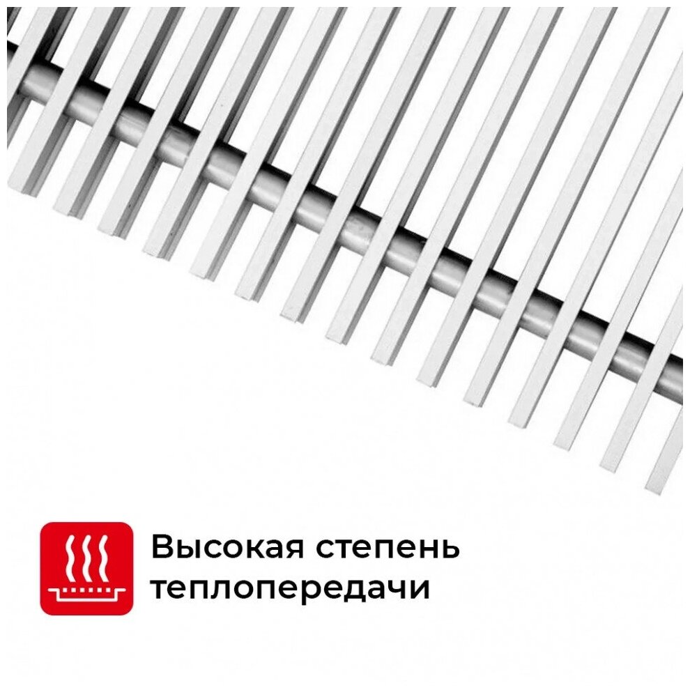Решётка алюминиевая рулонная для конвектора Techno РРА 300-600 мм (цвет Серебро) - фотография № 3