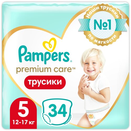 Pampers Premium Care Трусики Размер 5, 68 Трусиков, 12кг-17кг