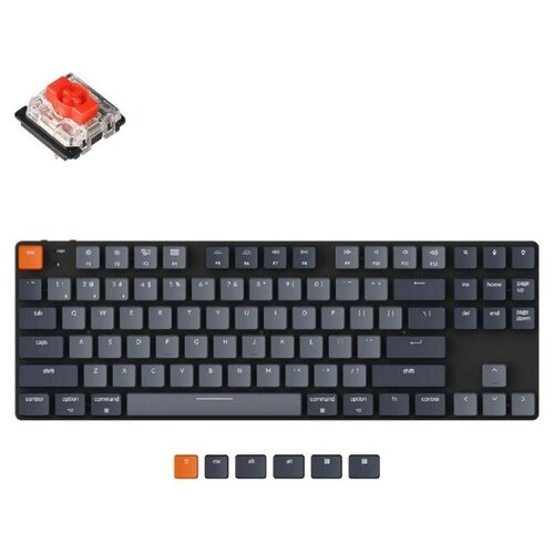 Беспроводная механическая ультратонкая клавиатура Keychron K1SE, TKL, RGB подсветка, Red Switch