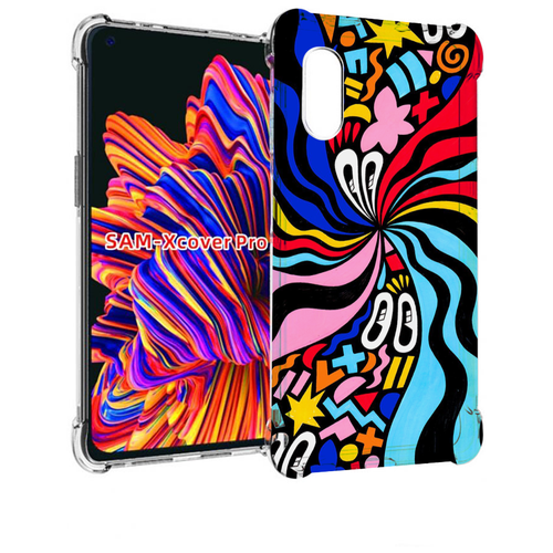 Чехол MyPads волнистая-абстракция для Samsung Galaxy Xcover Pro 1 задняя-панель-накладка-бампер