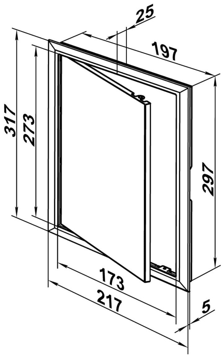 Дверца ДРП 200х300 (Р) коричневая - фотография № 5
