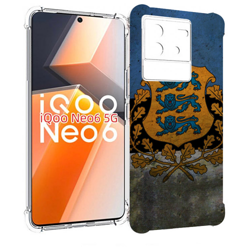 Чехол MyPads герб флаг эстонии для Vivo iQoo Neo 6 5G задняя-панель-накладка-бампер чехол mypads герб флаг эстонии 2 для vivo iqoo neo 6 5g задняя панель накладка бампер