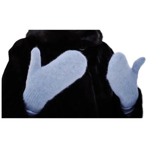 Варежки , серый женские носки средние утепленные вязаные размер универсальный синий