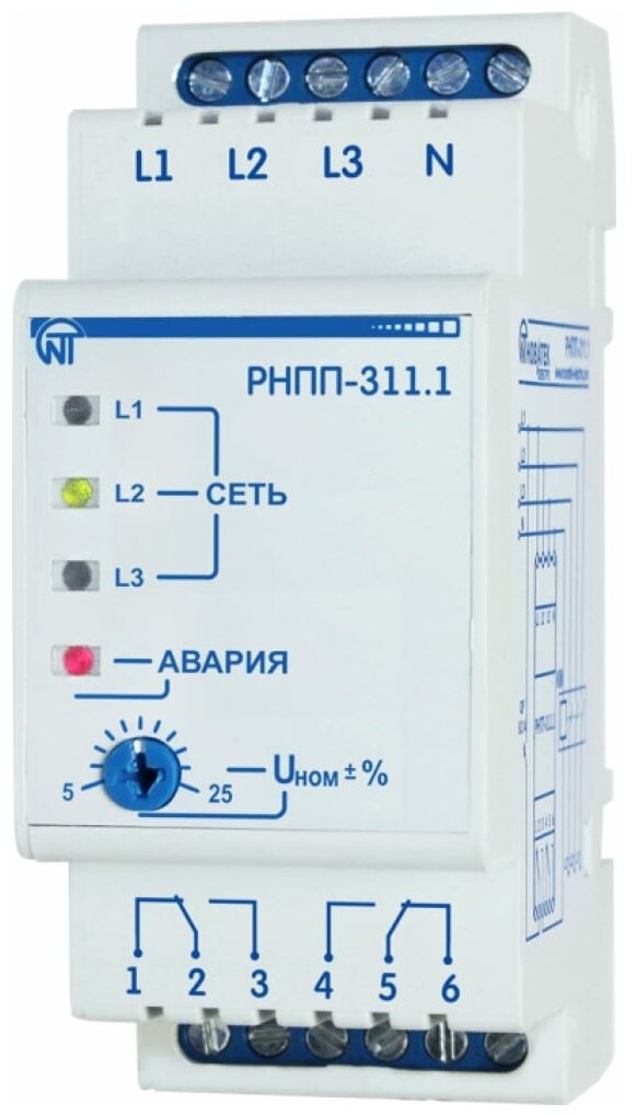 НовАтек-Электро Реле напряжения, перекоса и последовательности фаз РНПП-311.1 3425601311.1