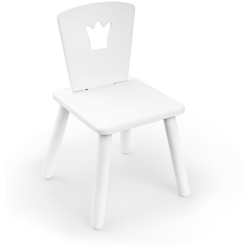 Детский стул Rolti Baby «Корона» (белый/белый/белый, массив березы/мдф)