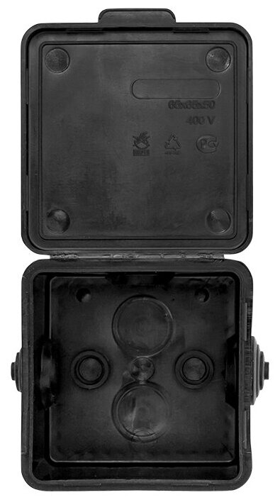 Коробка распаячная КМР-030-036 65х65х50 4 мембранных ввода чёрная EKF - фотография № 6