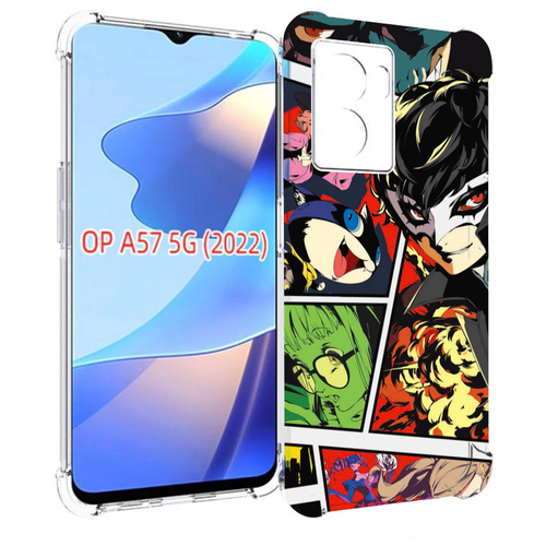 Чехол MyPads Persona 5 art для OPPO A57 5G(2022) задняя-панель-накладка-бампер