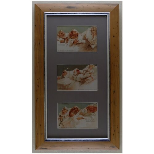 Репринт английских гравюр 19 века, в рамке, 60см на 34см, Лот №3500