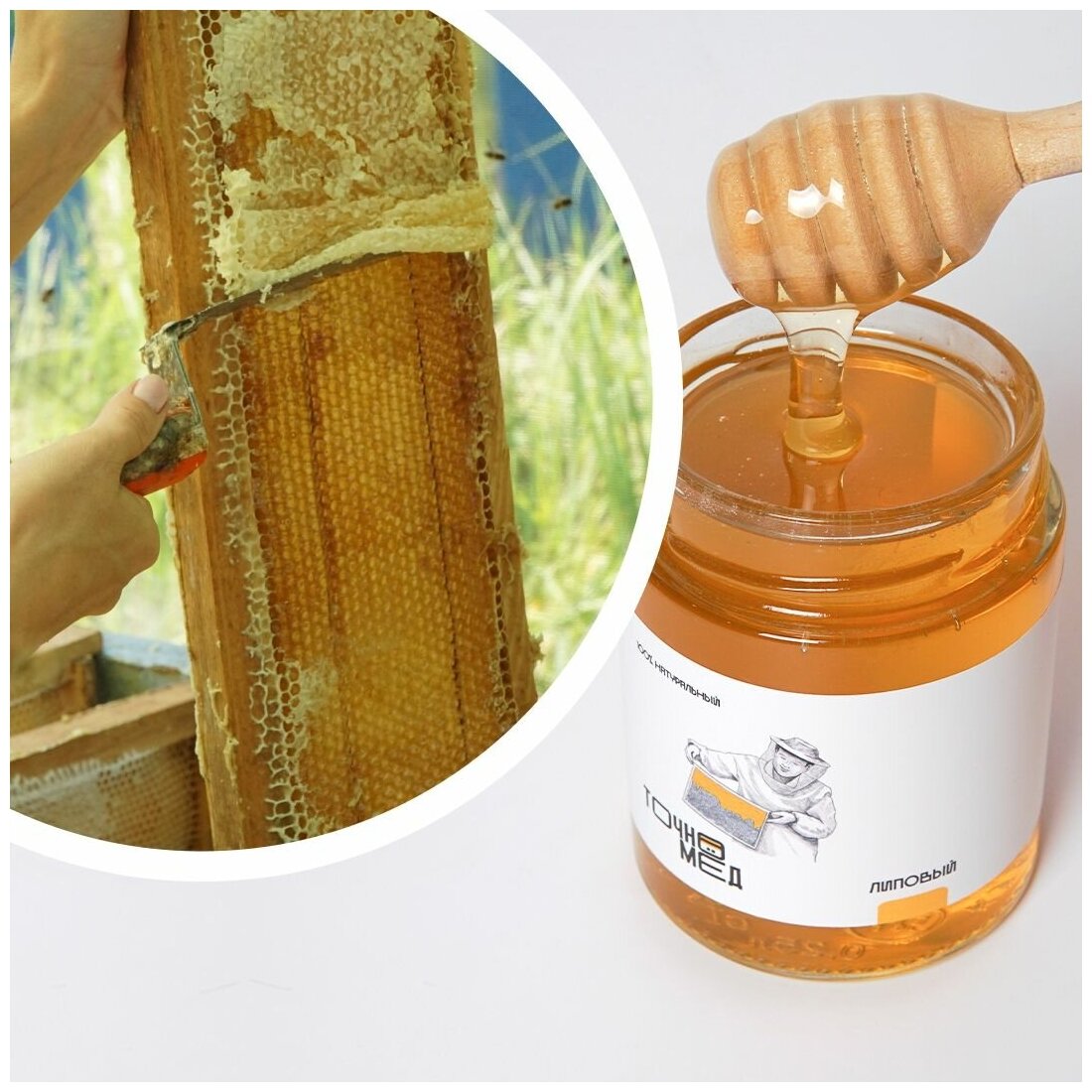 Липовый мед натуральный 700г, свежий мед в подарок - фотография № 4