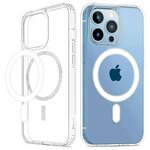 Чехол силиконовый для Apple iPhone 14 Pro Max Hoco Magnetic Case MagSafe Clear Прозрачный - изображение