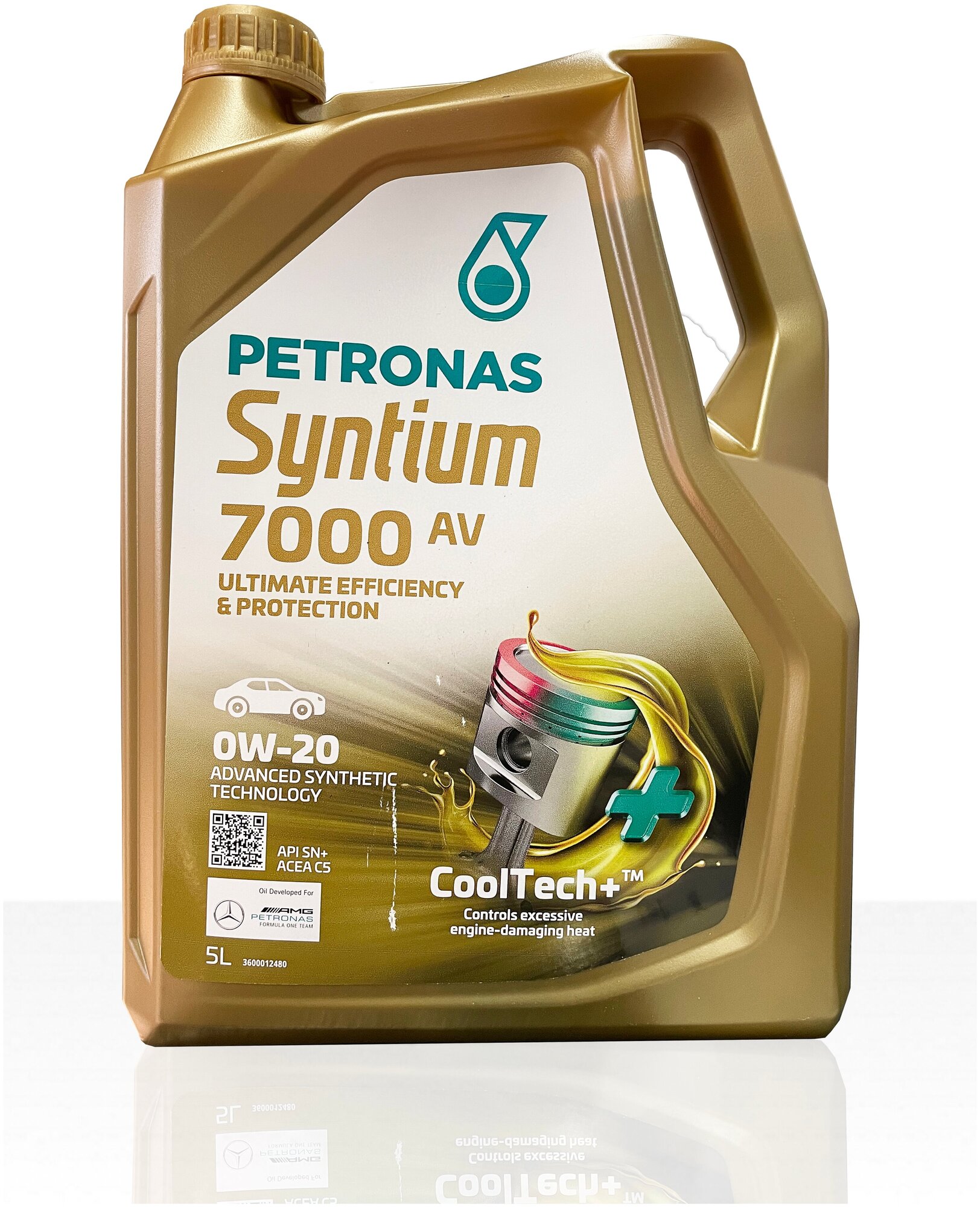 70410M12EU Моторное масло PETRONAS SYNTIUM 7000 AV синт. 0W20 5л API SN+, ACEA C5. VW 508.00/509.00