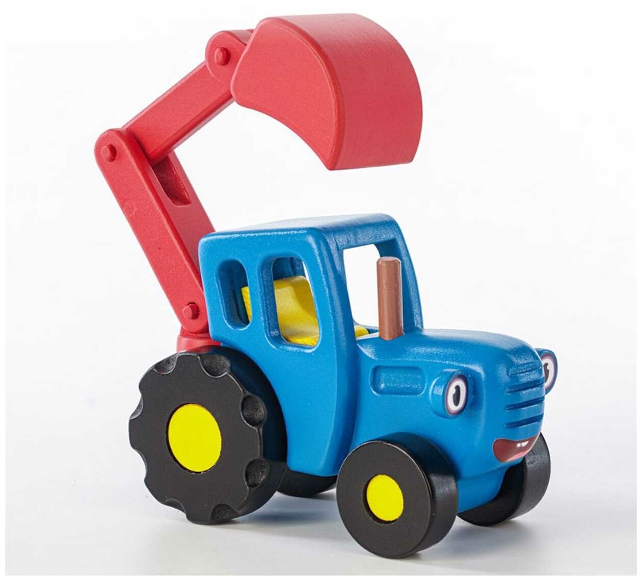 Синий трактор машинка с ковшом
