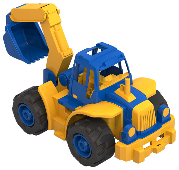 Игрушка Нордпласт, Трактор Богатырь мини с ковшом - фото №2