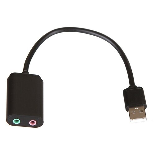 Аудиоадаптер Ugreen USB A 2.0 - AUX Jack 3.5 мм (f), цвет черный (30724)