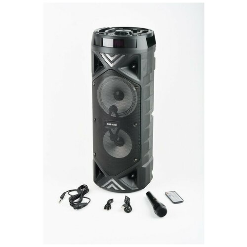 Портативная акустика BT SPEAKER ZQS-6201, 30 Вт, черный детская караоке колонка solmax розовая
