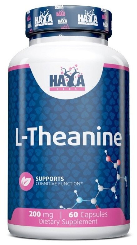 Haya Labs L-Theanine (L-теанин) 200 мг 60 капсул