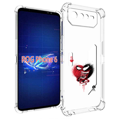 Чехол MyPads Веном для Asus ROG Phone 6 задняя-панель-накладка-бампер чехол mypads gaming 2 для asus rog phone 6 задняя панель накладка бампер