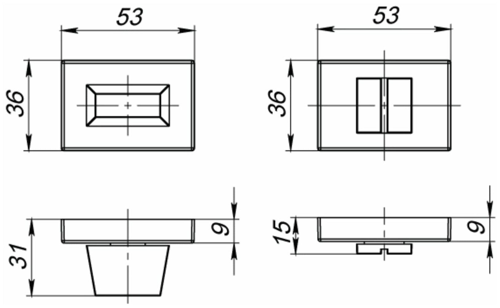 Ручка Armadillo поворотная WC-Bolt BK6 UCS SN-3 матовый никель 41159 - фотография № 6