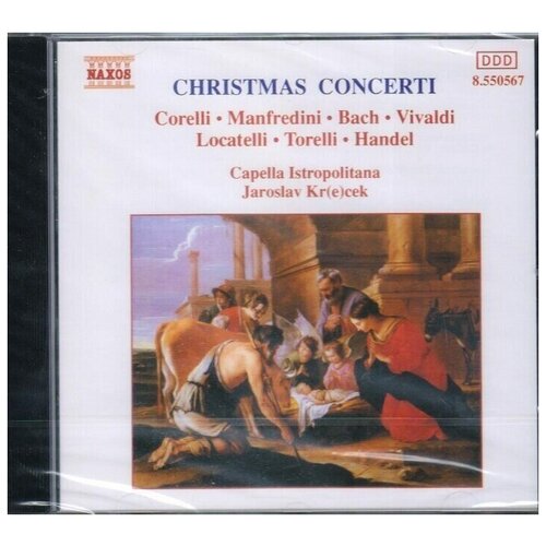 V/C-Christmas Concerti*Bach Vivaldi Handel Manfredini Corelli- Naxos CD Deu ( Компакт-диск 1шт) v a sommer 3 rossini delius debussy tarrega vivaldi verdi respighi naxos cd deu компакт диск 1шт
