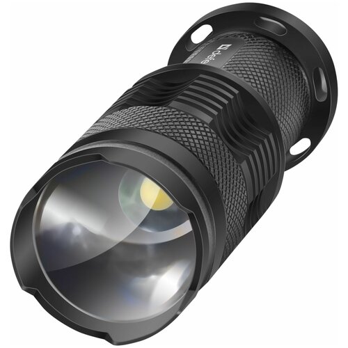 фото Светодиодный фонарик ручной, xp-e, 3 режима яркости, регулируемая фокусировка, металлический, 20 метров, 1 батарейка aa defender