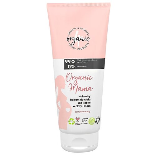 Лосьон для тела 4ORGANIC ORGANIC MAMA, с соком алоэ вера, увлажняющий, 200 мл