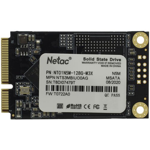 Твердотельный накопитель Netac N5M 128 ГБ mSATA NT01N5M-128G-M3X