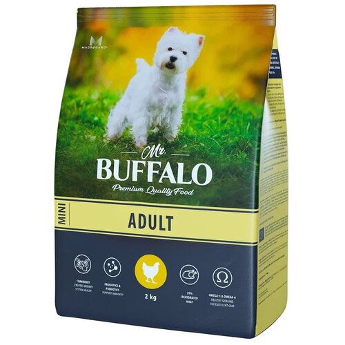 Корм сухой для собак MR.BUFFALO ADULT MINI для собак мелких пород, курица, 0,8кг